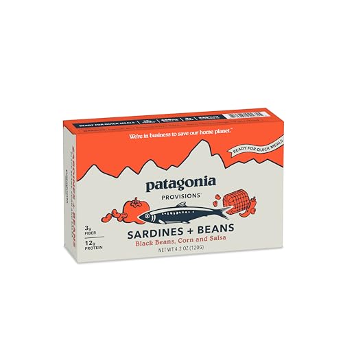 Patagonia Provisions Sardines & Beans | Black Beans, Corn, and Salsa | Pack 1