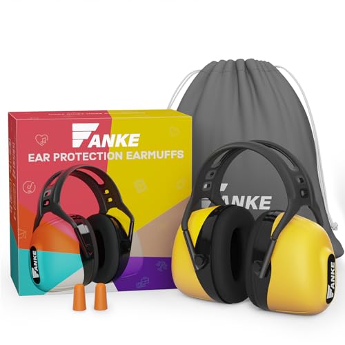 Fanke Protetores auriculares com cancelamento de ruído NRR34 para redução de ruído com bolsa de poei