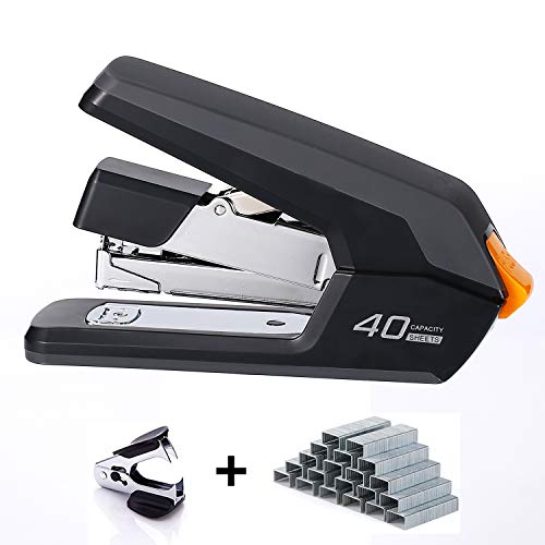 Leven Effortless Desktop Stapler, 40-50 Sheet Capacity, One Finger Touch Stapling, Easy to
