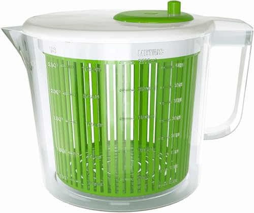 Cooler Kitchen Small Salad Spinner, Mini Salad Spinner and D