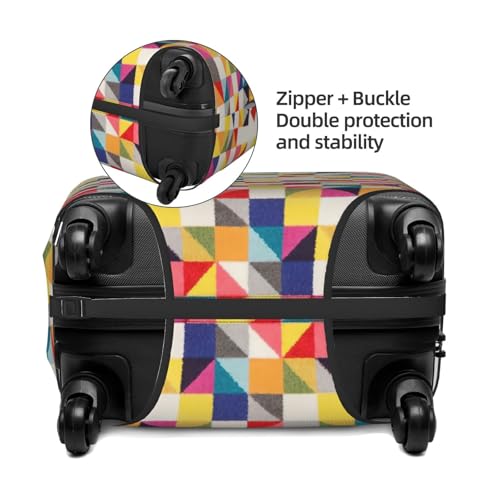 Triangle Geometric Print Luggage Suitcase Cover Protector Luggage Washable Covers With Concealed Zipper4