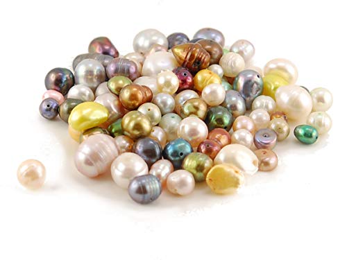 Zuchtperlen, bunte Mischung 4-16 mm multicolor, durchbohrt, 40 g Cover