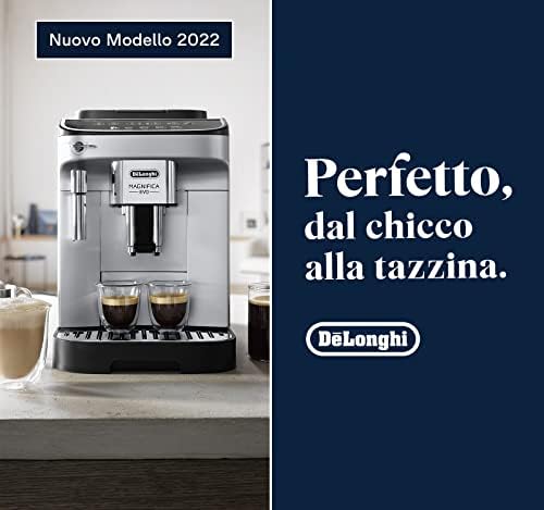 De'Longhi Magnifica Evo Ecam 292.33.Sb Automatyczny Ekspres do Kawy z Dyszą do Spieniania Mleka, 5 Przycisków dla Różnych Napojów Kawowych, Intuicyjny Panel Sterowania, 2 Filiżanki, Srebrny/Czarny