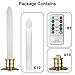 CelebrationLight 10 Pack Flameless Taper Candles with Remote/Timer, Battery Operated Flickering LED Window Candles, Vintage Christmas Electric Fake Candlesticks, Golden Holder