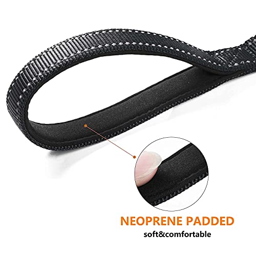 Sunnq Dog Leashes For Large Breed Dogs, Heavy Duty Dog Leash For Large Dogs With Two Padded Handles 4Ft, Double Handle Dog Leash, Reflective Training Lead, Durable Traffic Leashes #TOP3