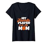 Photo Gallery donna basketball my favorite player calls me mom funny gift idea maglietta con collo a v Photo Gallery donna basketball my favorite player calls me mom funny gift idea maglietta con collo a v
