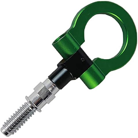 MG Pro-industry Black Front & Rear Bumper Screw on Tow Hook Kit for BMW 325 335I 330 328 318 M3 M5 E60 E90 E92 Coupe SED (Green) Cover