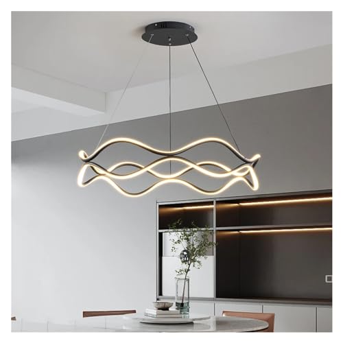 Lustre moderne salon de design architectural noir luxe rond