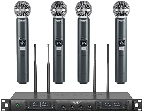 Phenyx Pro 4 Channel UHF Auto Scan Wireless Microphone System PTU-7000-4H
