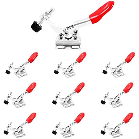 10 Stück GH-201-A Kniehebelspanner, Horizontaler Schnellspanner, Verstellbare Schnellspanner für Maschinenbedienung, Holzbearbeitung, Schweißen, Elektronikmontage (198Lbs Fassungsvermögen) Cover