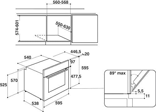 Hotpoint FA4 844 H IX HA Forno elettrico 71L A+ Acciaio inossidabile forno  : Amazon.it: Grandi elettrodomestici