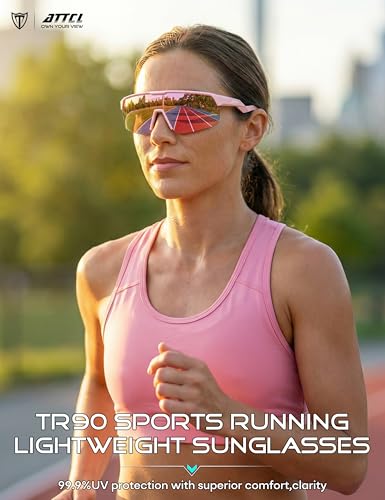 Image of ATTCL Sports Sunglasses for Men Women: UV400 Protection Running Sunglasses Wrap Around Glasses for Cycling Baseball Fishing
