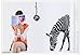 1 X Zebra Animal Children Nursery Kids Room Wall Art Murals Stickers Home Decor Decal