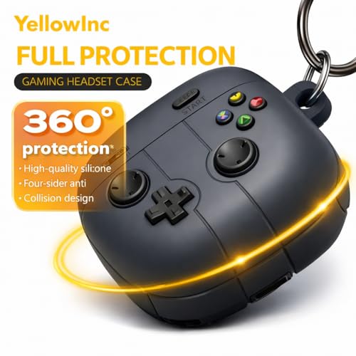 Image of Retro Game Console Case Cover for Samsung Galaxy Buds 4 and 4 Pro with Carabiner (White, Game Console)