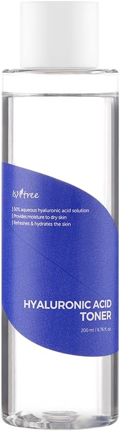 ISNTREE Hyaluronic Acid Toner 6.76 fl. oz. | Hyaluronic Acid | Lightweight and Hydrating Face Toner | Refreshing Daily Skincare Step | Smooth and Balanced Formula for All Skin Types 200 ml