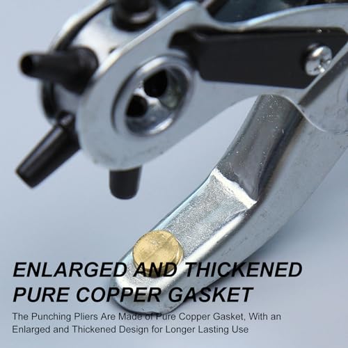 Lochzange für Leder, Gürtel Locher Rund, Leder-Lochzangen-Set, Gürtellochzange, Ledergürtel Puncher Drehlochzange, für Gürtel, Karte, Uhrenarmbänder, Lederschuhe