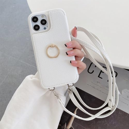 Housse en cuir miroir pour iPhone 13 Pro Max, étui de luxe blanc de qualité
