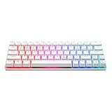 CQ63 Mechanical Wireless Keyboard Bluetooth 5.0 Cherry MX RGB Red Switch RGB Backlit Wired Gaming Keyboard 63 Keys for Windows PC Tablet Smartphone
