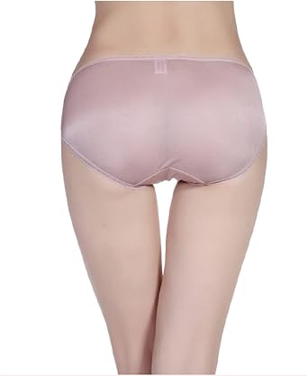 Forever Angel Women's 100% Silk Knitted Lace Bikini Panties