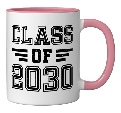 Vaso Cerámico Rosa y Blanco 11 onzas miniatura 2