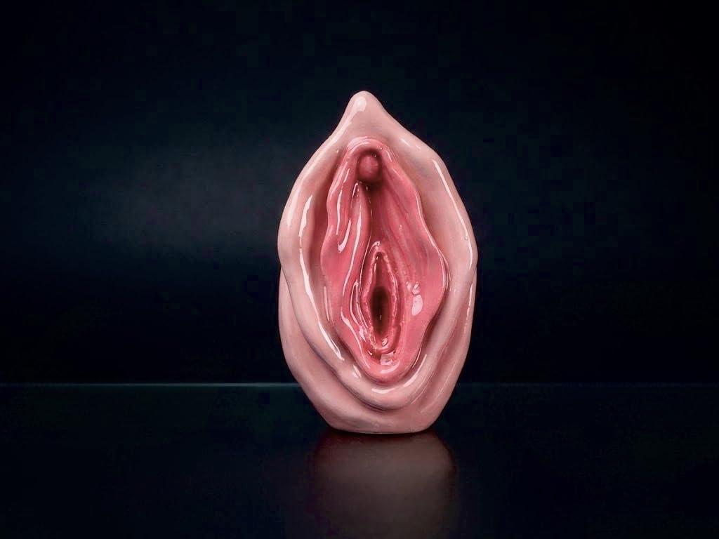 Vulva Skulptur aus Beton | Feminine Kunst Deko | Venus Flesh