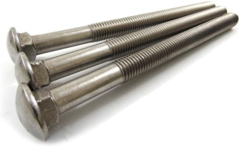 1/2"-13 x 10" Carriage Bolt (10 Pack) Stainless Steel 18-8 (304) S/S Carriage Bolt - Choose Size and QTY by Bolt Dropper