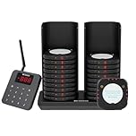 Retekess TD186 Upgraded Restaurant Pager System, 600M Restaurant Buzzer, 20 Pagers, Anti-Tip Design, 3 Volume Levels, 3 Vibration Intensities, 300mAh 24H, Pagers and Beepers for Food Truck, Hotel, Bar