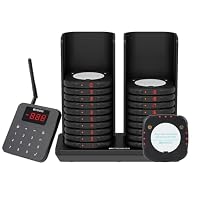 Retekess TD186 Pager Rufsystem, 600M Pager Gastronomie, 20 Pagers, Kippschutz-Design, 3 Lautstärkestufen, 3 Vibrationsintensitäten, Einfach zu Bedienen, Gästerufsystem für Café, Hotel, Bar