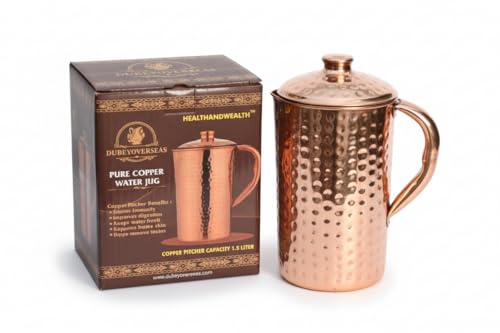 Pure Copper Hammered Water Jug...