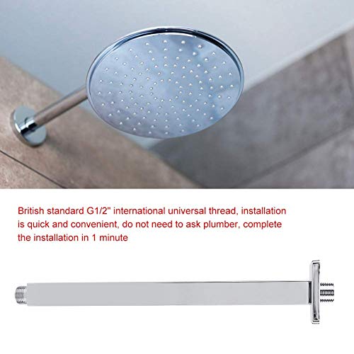 Brazo De Ducha De Acero Inoxidable - Extensión Cuadrada 20/25/30/40 Cm, Montaje En Pared O Techo