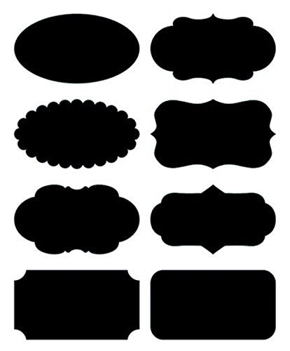 Native Spring Chalkboard Labels, 40 Premium Waterproof Peel and Stick for Jars, Pantries, Craft Rooms Black