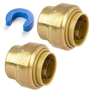 JUWO 1/2-Zoll Messing Push-Fit Endkappe