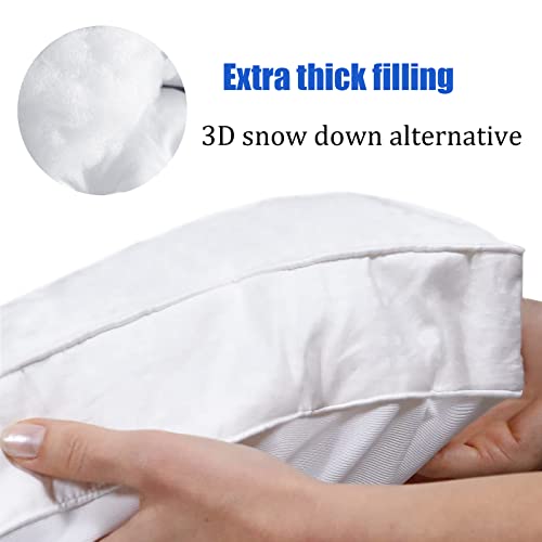 King Size Mattress Topper Extra Thick Cooling Mattress Pad Cover 3D Snow Down Alternative Fill Pillow Top With 8-21 Inch Deep Pocket #TOP3