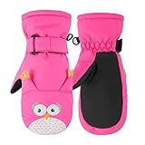 Cicilin Guantes de nieve unisex para niños, cálidos, transpirables, resistentes al agua, de 1 a 10 años