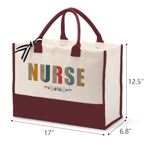 Nurse Canvas Tote Bag, Nurse Bag, Canvas Tote Bag for Gifting, Cotton Canvas Tote Bag for Women, Nurse Shoulder Beach Bag, Novelty Nurse Gift, Thank You Gift for Nurse, Nursing Student Bag A12