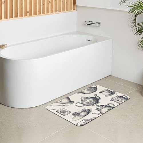 Tapis de sol de salle de bain super absorbant lavable 60 cm - 6