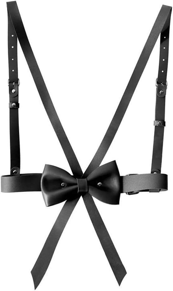 Solid Women Suspender Bowtie Belt Shirt Dress Accessories Braces Brace Vintage Prom Maid Outfit