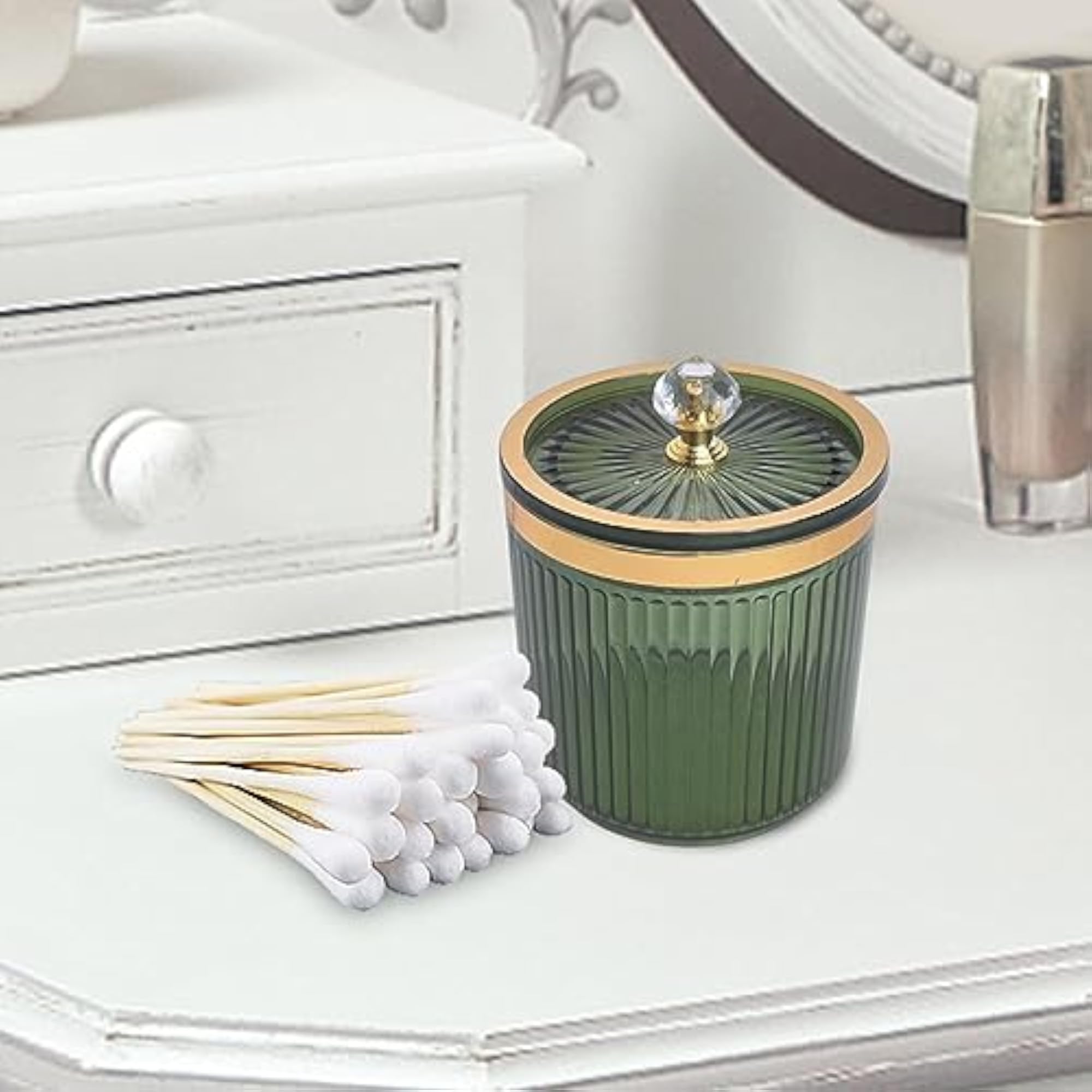 Cotton Round Pads Container with Lid