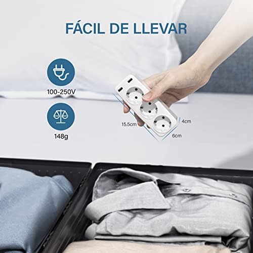 Lencent-Gniazdo USB, Adapter 5 w 1, 3 gniazda typu F, 2 porty USB 2.4A, Gniazdko Ścienne, Gniazdo bezprzewodowe, Gniazda wielofunkcyjne, wtyczka wielogniazdowa, wtyczka zasilająca USB, podwójne gniazdo 4000 W, Wtyczka z Zabezpieczeniem