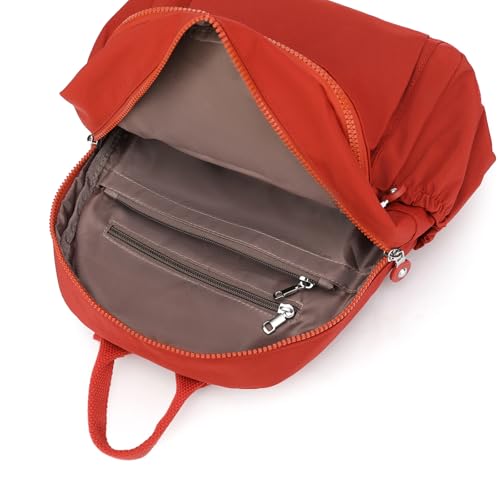 Image of Tanweibago Mini Nylon Women Backpacks,11L Small Ladies backpacks Casual Lightweight Women Shopping Travel Daypack (Red)
