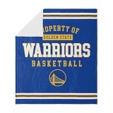 FOCO Golden State Warriors NBA Sherpa Fleece Blanket - 60 X 70