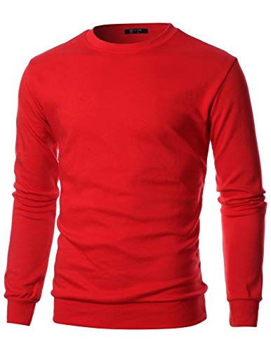 Image of GIVON Mens Crew Neck Sweatshirt Lightweight long Sleeve Pullover