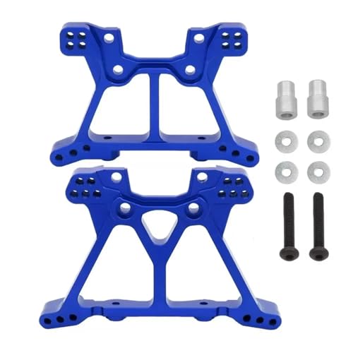 RC��������̕��i For Slash For Traxxas 1/10 4x4 4WD RC�J�[�����A�b�v�O���[�h�p�[�c �A���~�j�E�����^���t�����g���A�V���b�N�^���[�Z�b�g 6838 6839 �A�N�Z�T���[(Blue)