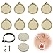 Produktbild Mini Stickrahmen 10 Stück Holz Stickrahmen Ring Anfänger Stickerei Set Runde Holzreifen Kreuzstich Ring Rahmen DIY Halskette Anhänger Für Basteln Sticken Nähen Handwerk DIY Deko Schmuckherstellung