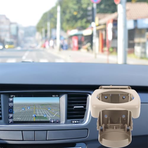 Portavasos plegable universal para auto beige miniatura 4