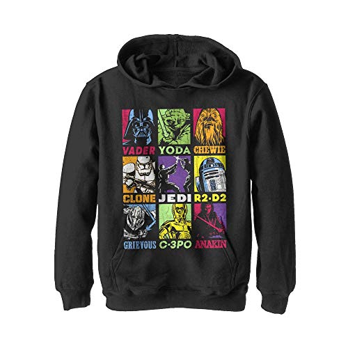 Sweat à capuche Star Wars vêtement garçon en polaire noire taille L