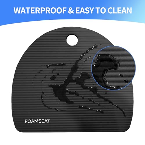 FOAMSEAT Waterproof Stadium Seat Cushions 2 Pack, Lightweight and Portable Outdoor Cushions, Stadium Seat Pad, Perfect for Any Events Use (15 * 13 * 1 inch, Black, 2) - Thumbnail 3