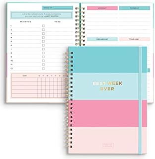 S&O Best Week Ever Undated Weekly Planner - Goal Planner to Organize Your Life - 52 Week Undated Planner - To Do List Planner - Habit Tracker Planner - Calendar Notebook Appointment Planner - 6x8.25"