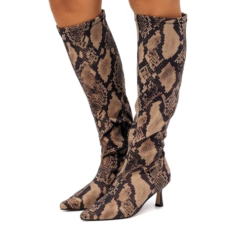Mtng Para Mujer. 59670 Botas Ninette Beige (39), 3 A 5Cm, Cremallera, Casual, Animal Print - 3