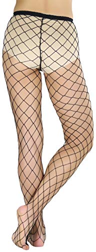 Image of ToBeInStyle Women's Sexy Diamond Shaped Fishnet Pantyhose